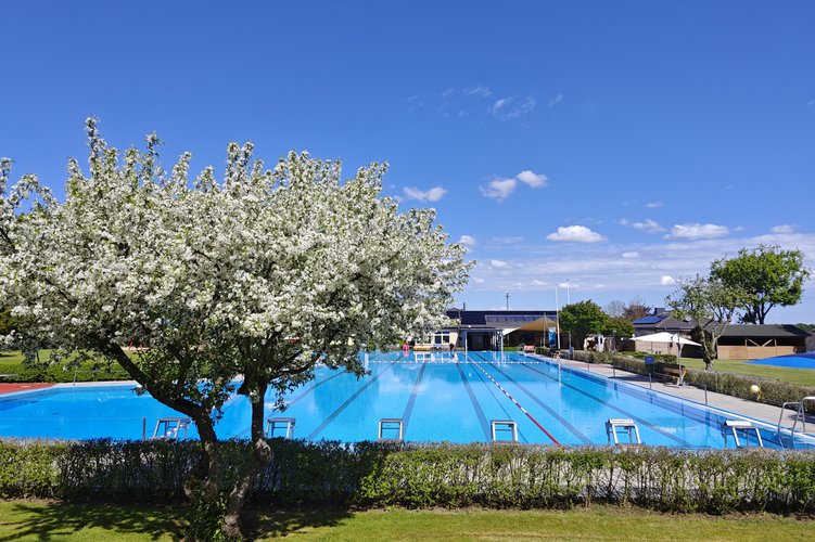 Freibad im Frühling