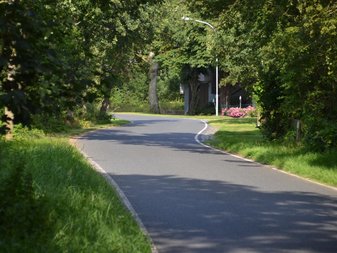 schöne bewachsene Straße